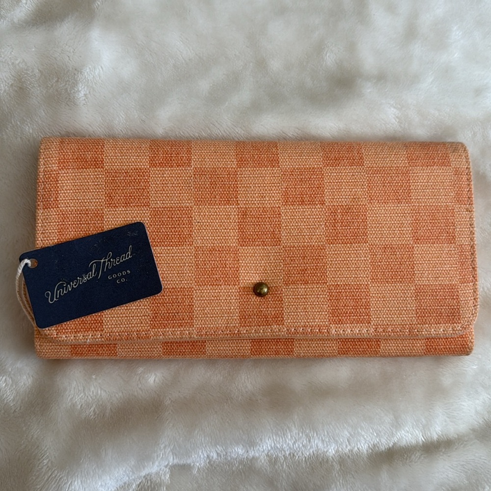 Universal Thread | Checkered Orange Women's Wallet